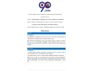 OKRUGLI STOL POVODOM 90. OBLJETNICE CARITASA ZAGREBAČKE NADBISKUPIJE