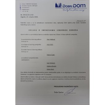 Odluka o imenovanju Izbornog odbora